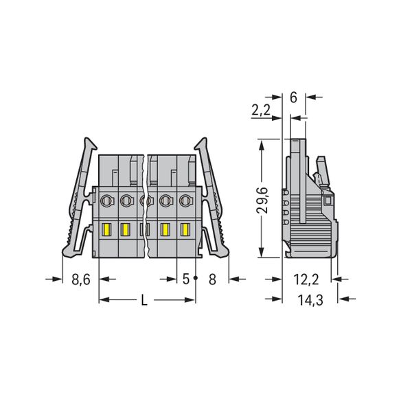 1-conductor female connector CAGE CLAMP® 2.5 mm² gray image 5