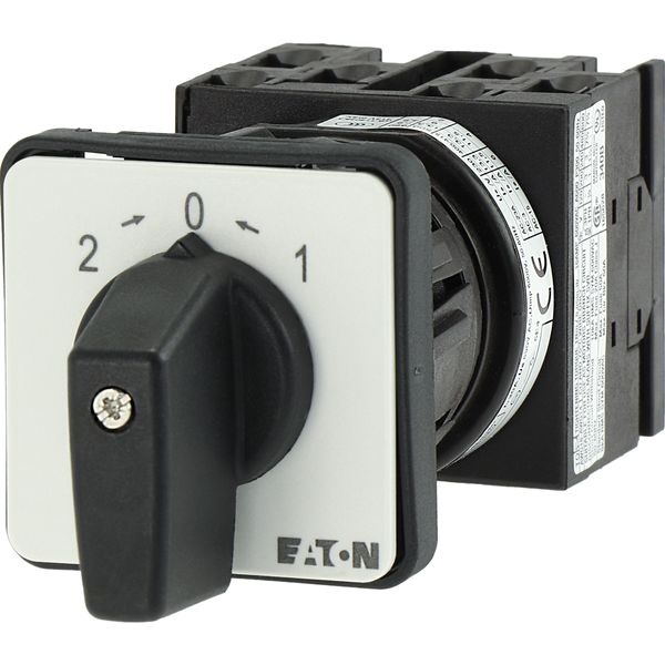 Universal control switches, T0, 20 A, center mounting, 3 contact unit(s), Contacts: 6, Spring-return from positions 1 and 2, 45 °, momentary, 2>0 image 35