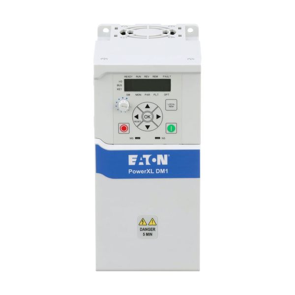 Variable frequency drive, 400 V AC, 3-phase, 12 A, 5.5 kW, IP20/NEMA0, Radio interference suppression filter, 7-digital display assembly, Setpoint pot image 10