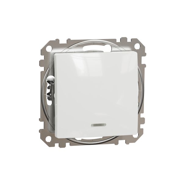 Sedna Design & Elements, 1-way Push-Button 10A Blue Loc LED, professional, white image 3