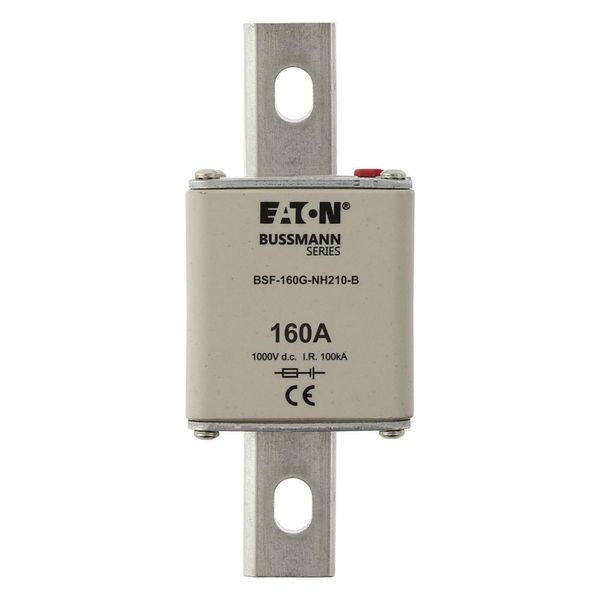 Fuse-link, high speed, 160 A, DC 1000 V, NH2, 54 x 61 x 150 mm, gBat, IEC, bolted connection image 17