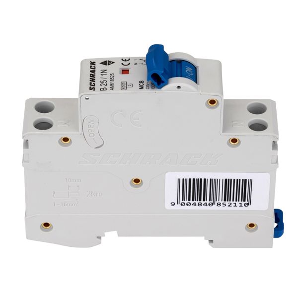 Miniature Circuit Breaker (MCB) AMPARO 6kA, B 25A, 1+N, 1MW image 5