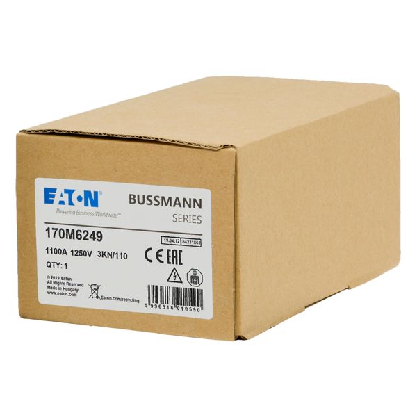 Fuse-link, high speed, 1100 A, AC 1250 V, size 3, 76 x 92 x 139 mm, aR, DIN, IEC, single indicator image 15