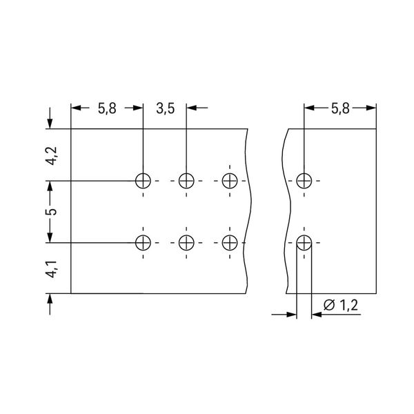 THR male header, 2-row 0.8 x 0.8 mm solder pin straight black image 4