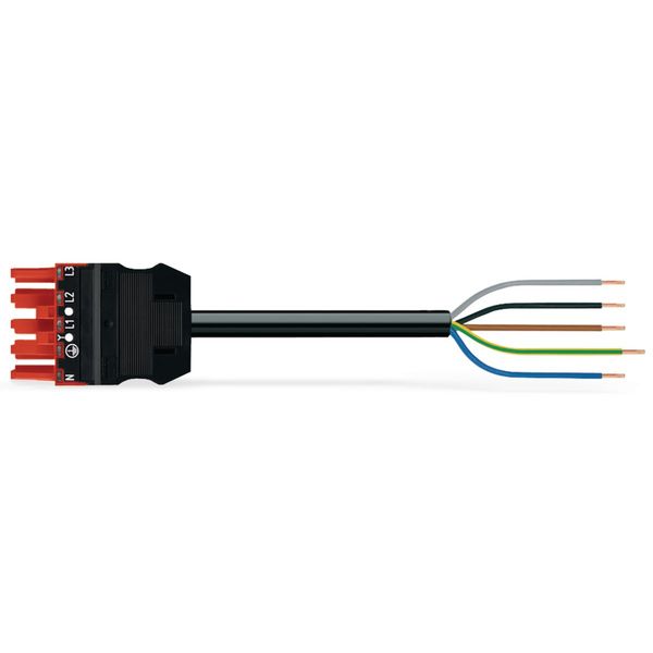 pre-assembled connecting cable;Eca;Socket/open-ended;red image 2