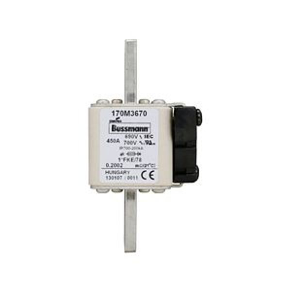 Fuse-link, high speed, 450 A, AC 690 V, compact size 1, 45 x 59 x 110 mm, aR, IEC, UL image 4