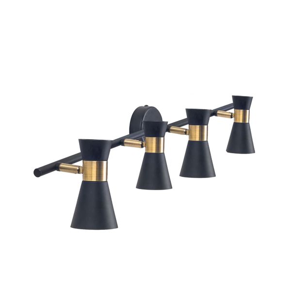 Ceiling fixture IP20 Eufo 4 Bodies GU10 Max. 32W Black Gold image 1