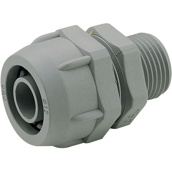 UNIVERSALE-Straight connector M20 D16 Grey RAL7001 image 1
