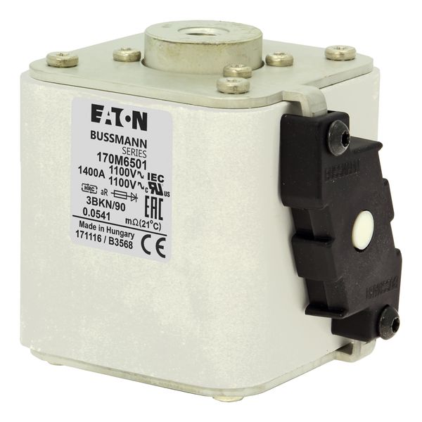 Fuse-link, high speed, 1400 A, AC 1100 V, size 3, 76 x 92 x 83 mm, aR, IEC, UL, single indicator image 11