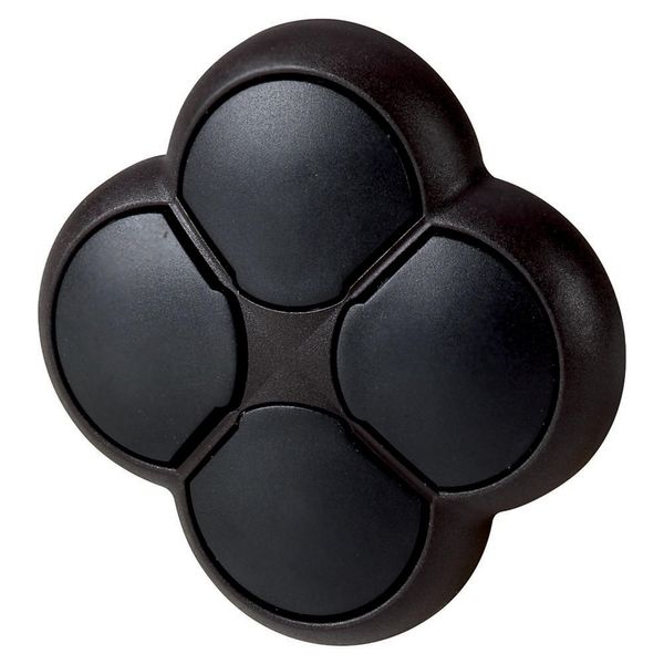 Position pushbutton, RMQ-Titan, Actuators non-flush, momentary, 4-fold, opposing pushbuttons not mechanically interlocked, Bezel: black image 2