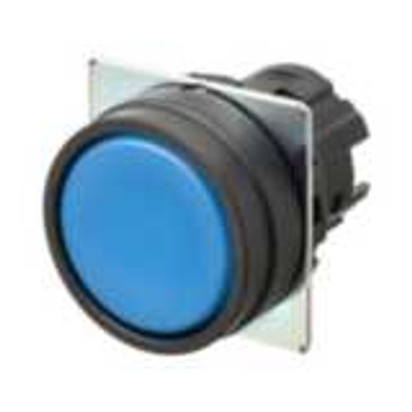 Pushbutton A22NZ 22 dia., bezel plastic, flat, momentary, cap color op image 1