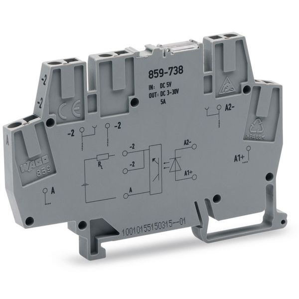 859-738 Optocoupler module; Nominal input voltage: 5 VDC; Output voltage range: 3 … 30 VDC image 2