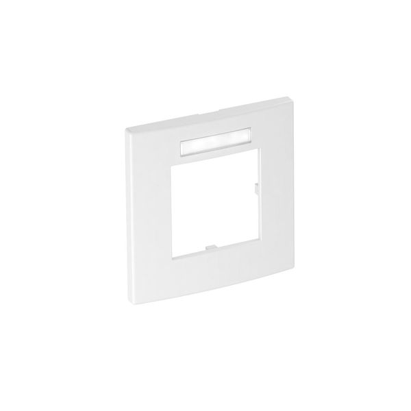 AR45-BSF1 RW  Cover frame, Module 45, 1-fold, 84x84mm, pure white Polycarbonate image 1