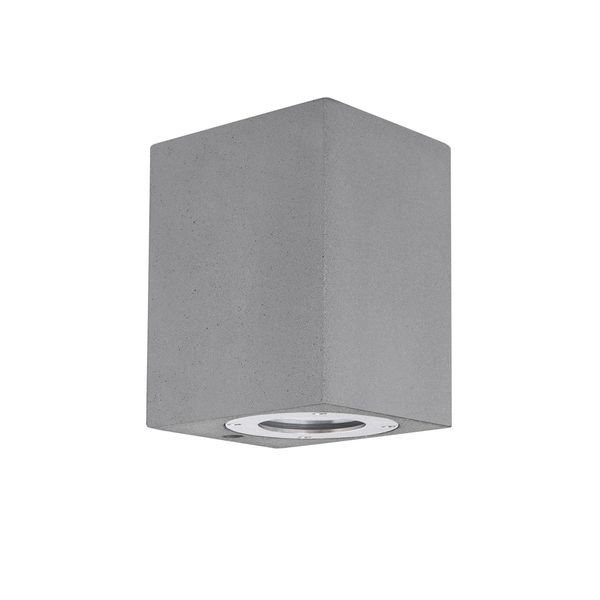 Gray Concrete Glass Diffuser LED GU10 1x7 Watt IP65 100-240 Volt Bulb Excluded Light Down L: 8.6 W: 10 H: 12 cm image 1