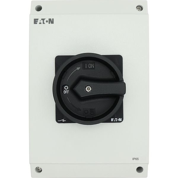 Main switch, P3, 63 A, surface mounting, 3 pole, STOP function, With black rotary handle and locking ring, Lockable in the 0 (Off) position image 25