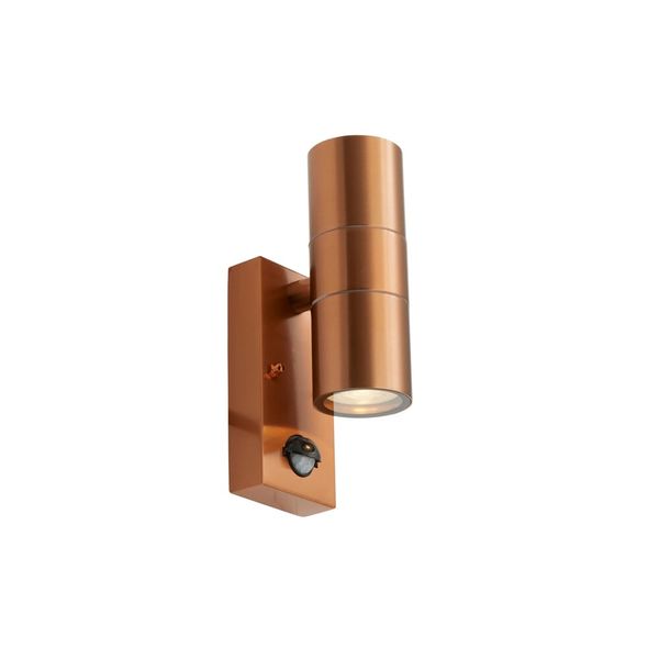 Acero Bi-directional Wall Light PIR Copper image 1