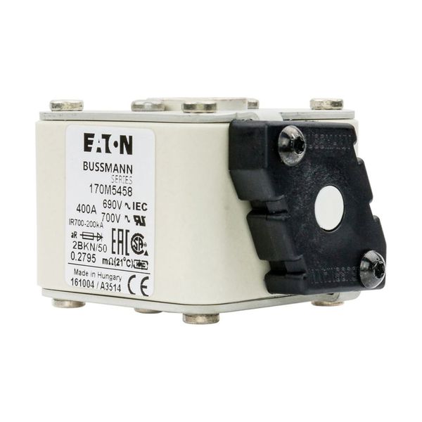 Fuse-link, high speed, 400 A, AC 690 V, size 2, aR, IEC, UL, single indicator image 9