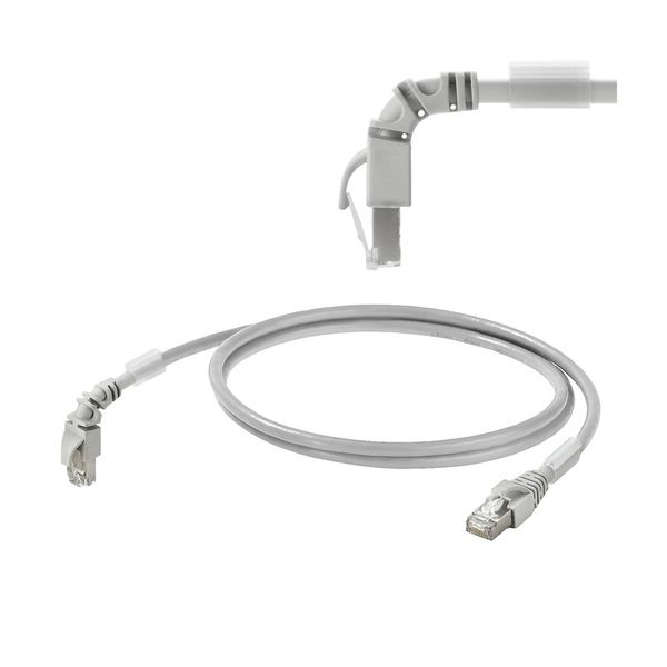 Ethernet Patchcable, RJ45 IP 20, Angled 270°, RJ45 IP 20, Number of po image 2