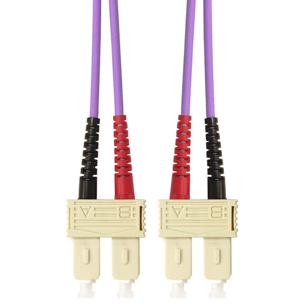 FO Patchcord Duplex SC/SC, 50/125æm OM4, LS0H-3,violet,10.0m image 1