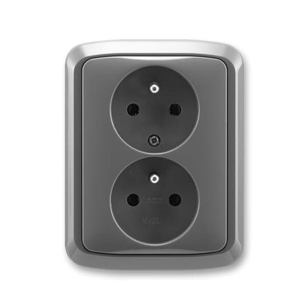 5583A-C02357 B Double socket outlet with earthing pins, shuttered, with turned upper cavity, with surge protection image 69