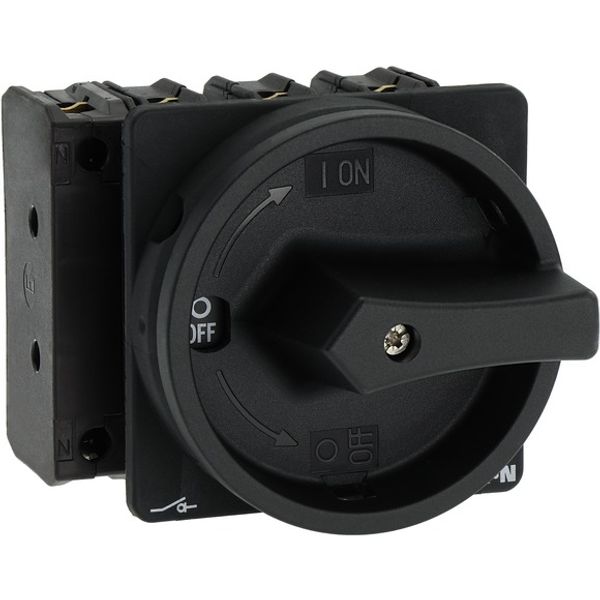 Main switch, P3, 63 A, flush mounting, 3 pole + N, STOP function, With black rotary handle and locking ring, Lockable in the 0 (Off) position image 8