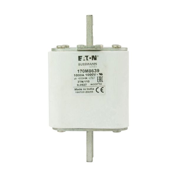 Fuse-link, high speed, 700 A, AC 1000 V, DIN 3, 74 x 90 x 139 mm, aR, DIN, IEC, single indicator image 8