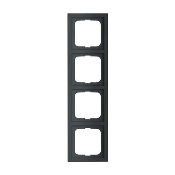 1725-885K Cover Frame 5gang(s) black matt - future linear image 3