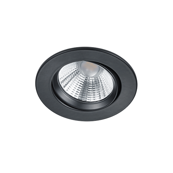Pamir LED recessed spotlight matt black round image 1