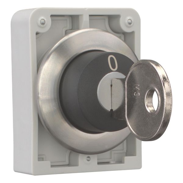 Key-operated actuator, Flat Front, maintained, 2 positions, MS8, Key withdrawable: 0, I, Bezel: stainless steel image 14