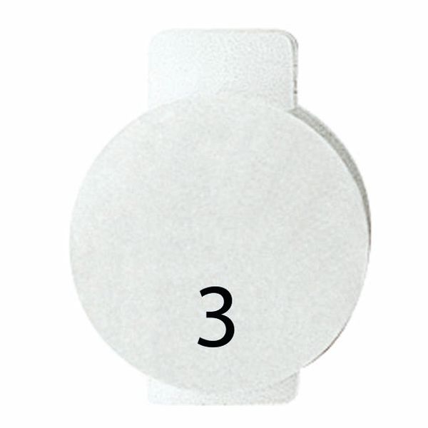 LENS WITH ILLUMINATED SYMBOL FOR COMMAND DEVICES - THREE - SYMBOL 3 - SYSTEM WHITE image 2