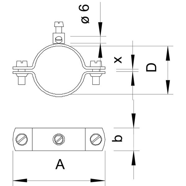 925 1 1/4 Earthing clamp for cables to 16 mm² 1 1/4" image 2