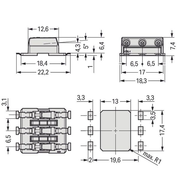 Through-Board SMD PCB Terminal Block image 3