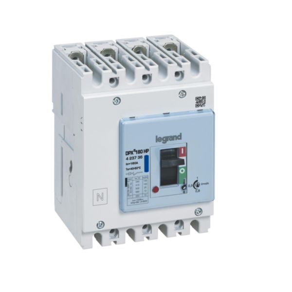 DPX³ 160HP 4P circuit breaker - Rated current 160A - Breaking capacity 100kA - Magneto-thermal protection image 1