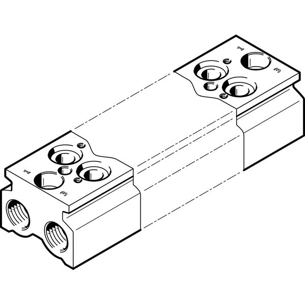 CPE18-3/2-PRS-3/8-7-NPT Connection block image 1