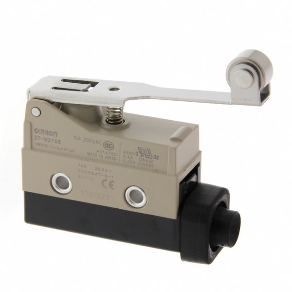 Enclosed basic switch, hinge roller lever, SPDT, 15 A image 3