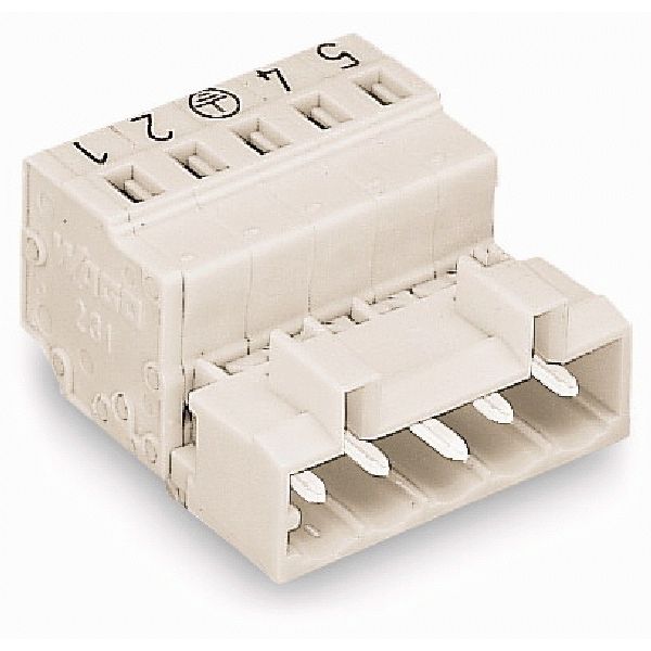 1-conductor male connector CAGE CLAMP® 2.5 mm² light gray image 1