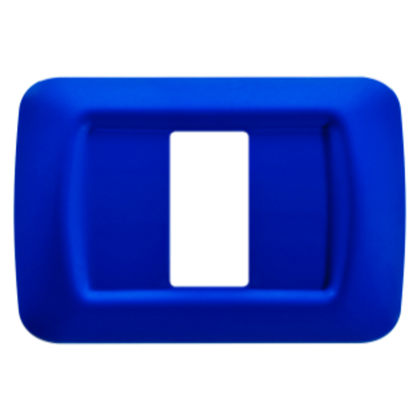 TOP SYSTEM PLATE - IN TECHNOPOLYMER GLOSS FINISHING - 1 GANG - JAZZ BLUE - SYSTEM image 1