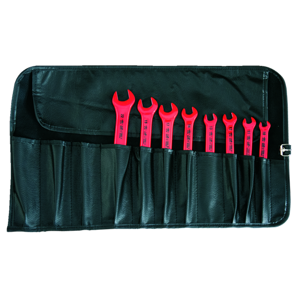 VDE open-end wrench set in roller bag image 2