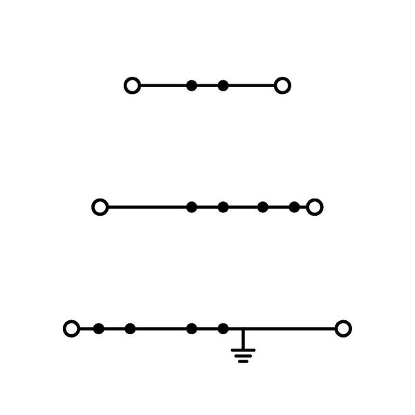 Triple-deck terminal block Ground conductor/through/through terminal b image 3