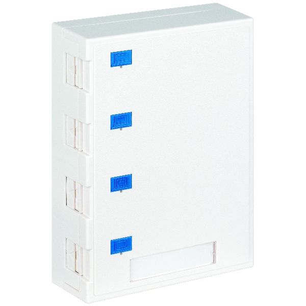 Wallmount Data Outlet empty for 4 module (SFA)(SFB), RAL9010 image 1