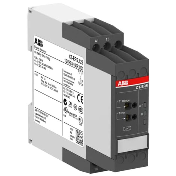 CT-ERS.12S Time relay, ON-delay 1c/o, 24-48VDC, 24-240VAC image 3