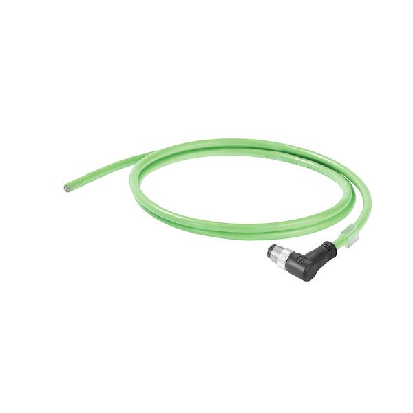 PROFINET Cable (assembled), M12 D-code – IP 67 angled pin, Open, Numbe image 1