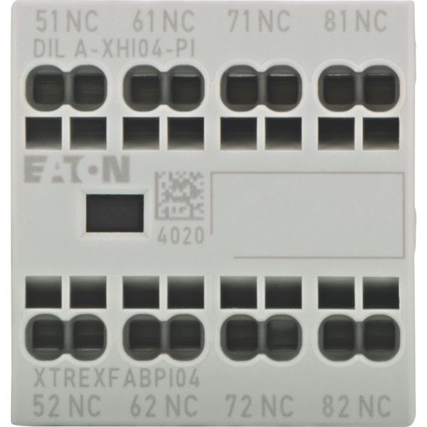 Auxiliary contact module, 4 pole, Ith= 16 A, 4 NC, Front fixing, Push in terminals, DILA, DILM7 - DILM38 image 8