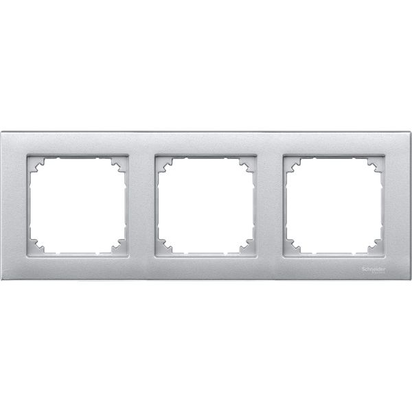 M-PLAN frame, 3-gang, aluminium image 4