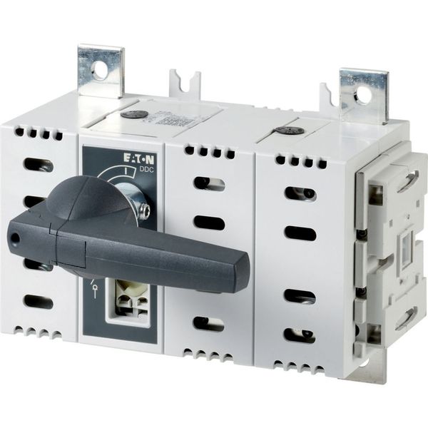 DC switch disconnector, 630 A, 2 pole, 2 N/O, 2 N/C, with grey knob, service distribution board mounting image 4