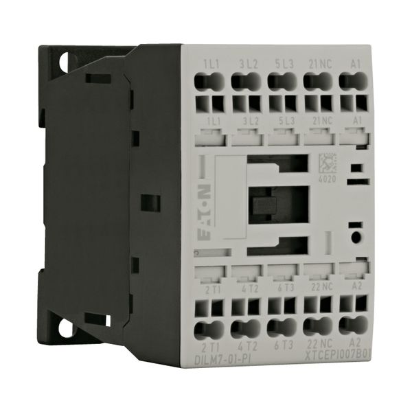 Contactor, 3 pole, 380 V 400 V 3 kW, 1 NC, 220 V 50/60 Hz, AC operation, Push in terminals image 22