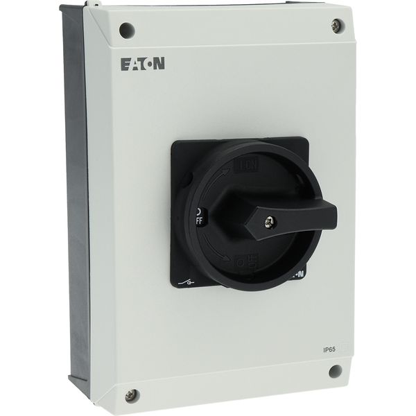 Main switch, P3, 63 A, surface mounting, 3 pole, STOP function, With black rotary handle and locking ring, Lockable in the 0 (Off) position, with asse image 54