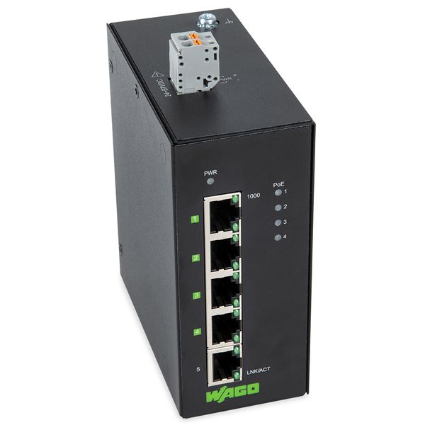 Industrial-ECO-Switch 5-port 1000Base-T 4 * Power over Ethernet black image 3