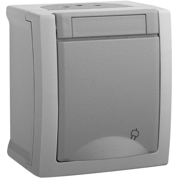 Pacific Grey (Quick Connection) Child Protected Earthed Socket image 1