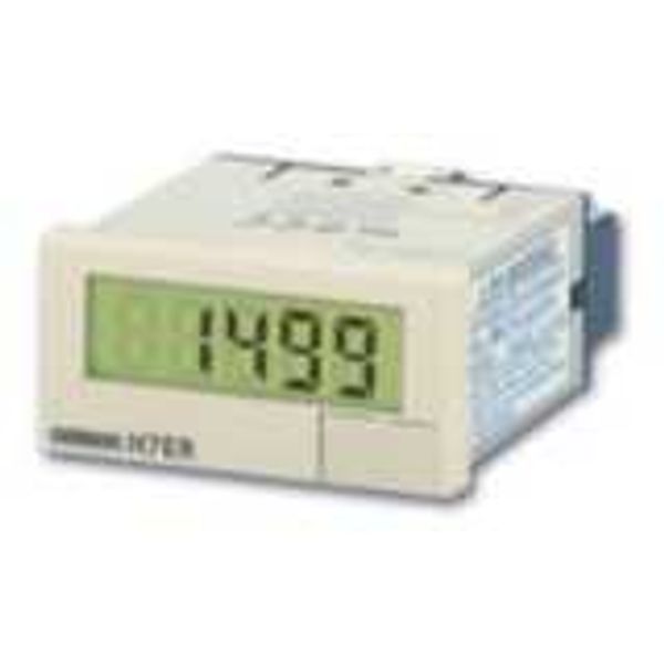 Tachometer, DIN 48x24 mm, self-powered, LCD, 4-digit, 1/60 ppr, VDC in image 1
